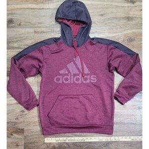 Adidas Mens Burgundy Hoodie Size M Used Good Condition